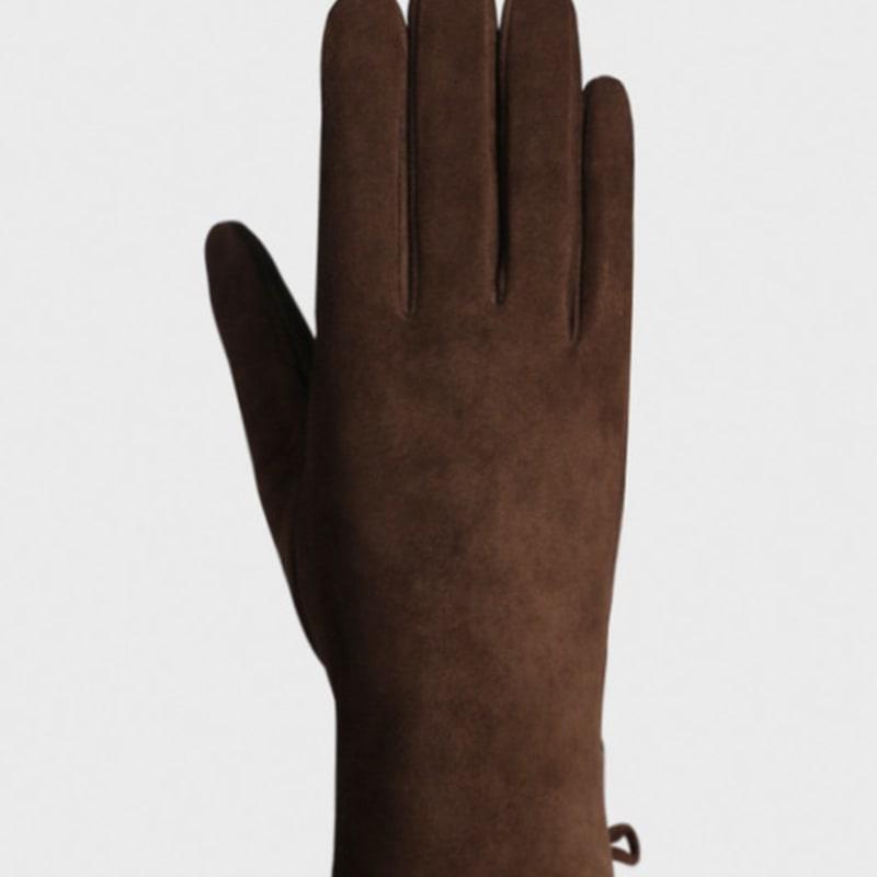 

SARTOR Женские перчатки из искусственной замши коричневого цвета с поясом S