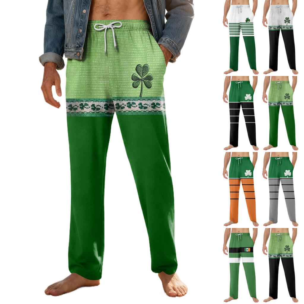 Men's Home Soft Pajama Pants Drawstring With Pockets Casual Sports Pants