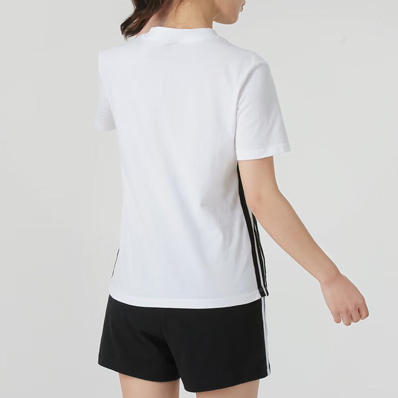 Adidas Soft Comfortable Breathable Short Sleeve T-Shirt Women Tops White JY8576