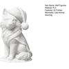 Creative Christmas Gift 3D Printed Wolf Figurine, Cute Animal Statue with Santa Figurine Hat And Scarf for Tabletop, Mantel Shelf Home Office