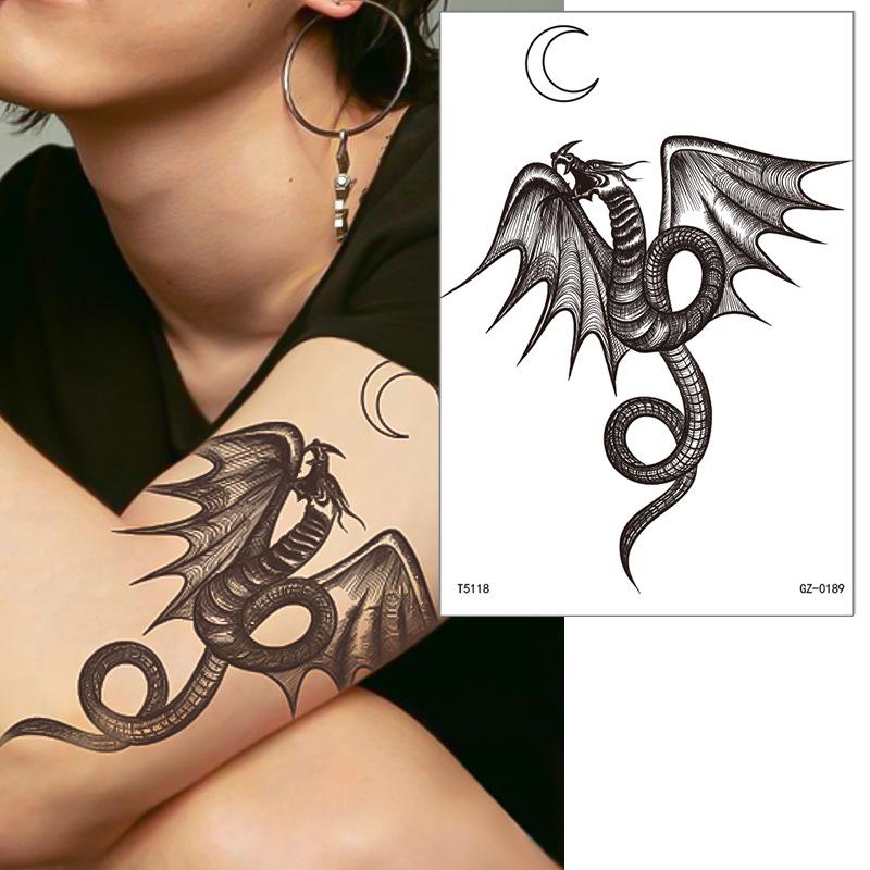 Herbal Juice Tattoo Sticker Waterproof Non-Reflective Flower Arm Personality Lasting Senior Sense Internet Celebrity Temporary Tattoo Sticker