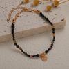 Original Design S925 Sterling Silver Natural Tourmaline Black Tip Crystal Color Treasure Bracelet Women'S Love Exquisite Beads