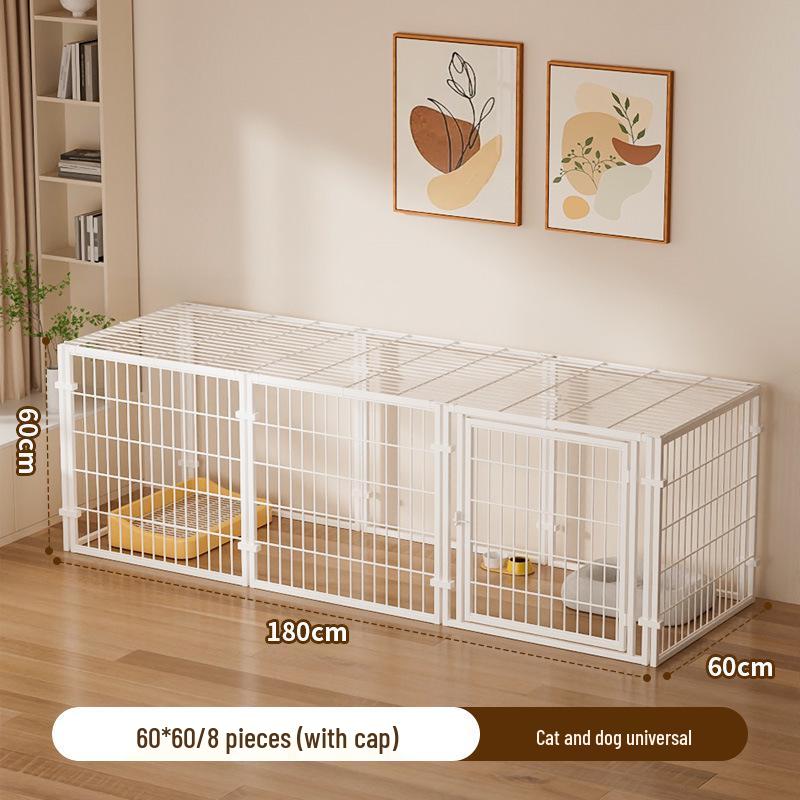 Space-Saving Anti-Escape Cage with Top Cover for Cats and Dogs