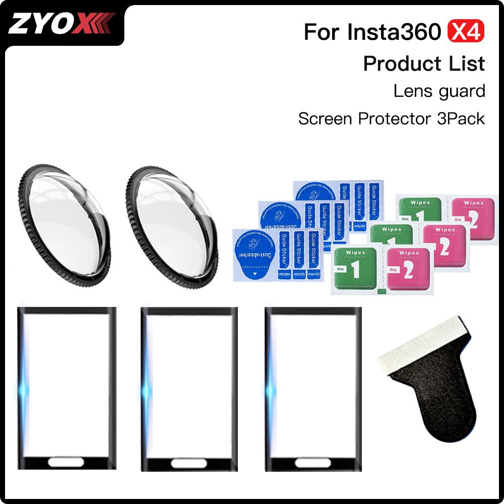 For Insta360 X4 Lens Guard + Screen Protector Anti-scratch Protective Film for Insta 360 X4  Lens Protector Accessories Kit