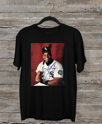 SALE Frank Thomas Poster Signiertes T-Shirt Schwarz Unisex Alle Größen S bis 5XL Unisex T-Shirt