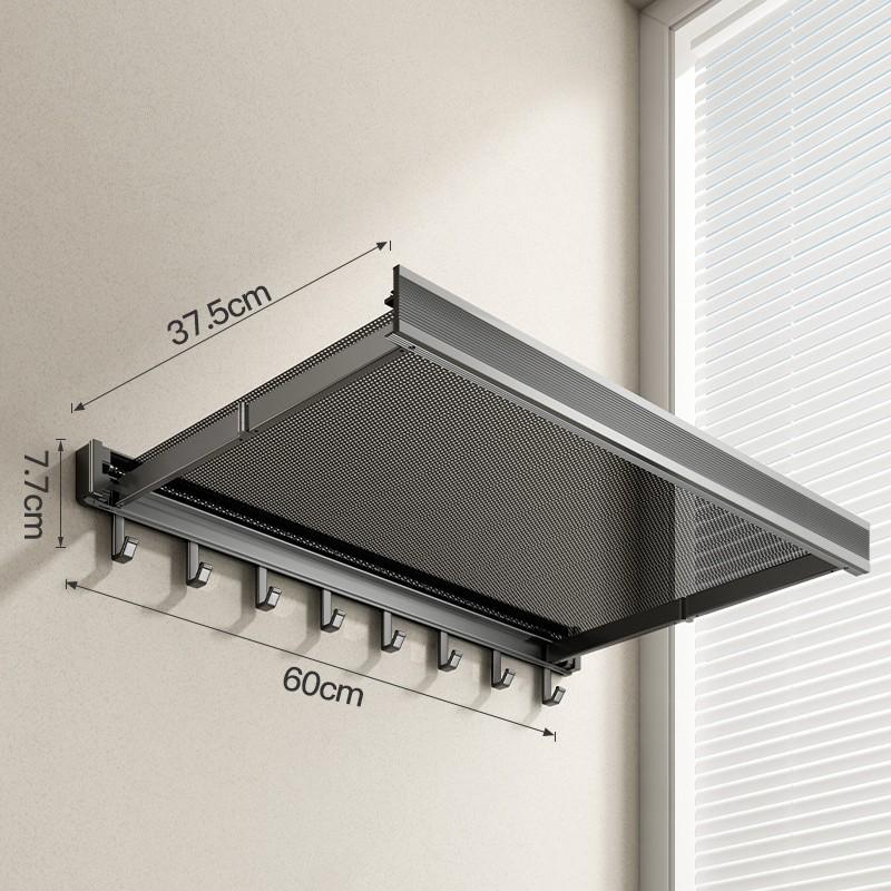 Bathroom Folding Retractable Storage Rack, No-drill Towel and Bath Towel Storage, Invisible Hanging Rack for Convenience