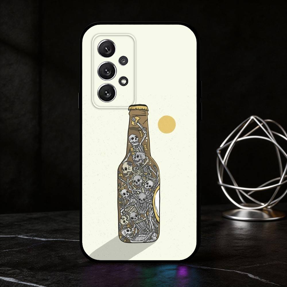 

S-Skull D-drinks B-beer phone Case For Samsung S25,24,21,22,23,30,Ultra,20,Plus,Fe,Lite,Note Soft Black Cover Samsung S26