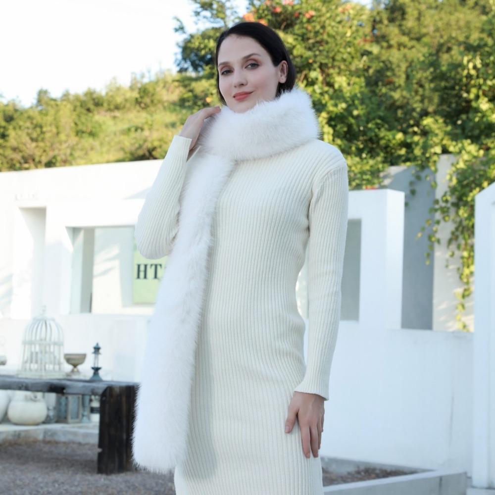 Faux Fox Fur Scarf All-match Faux Fur Scarf for Women Faux Raccoon Fur Neck Scarf for Winter