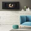 Wall Mounted Bioethanol Fireplace DELTA Black TÜV 
