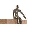 Decorative Figure Home ESPRIT Brown Silver Natural 15 X 10 X 39 Cm