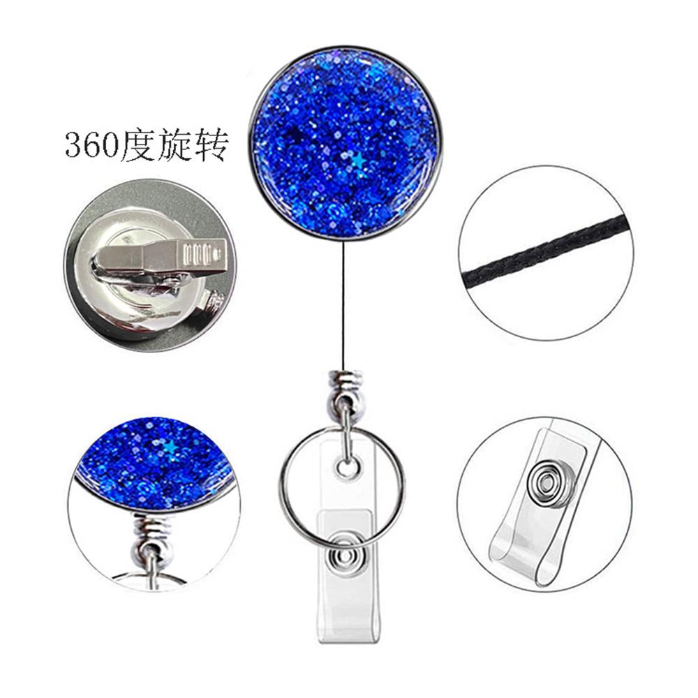 Badge Holder Clip Name Tag Holder Name Card Holder Card Holder Clip ID Badge Holder Nurse Doctor Retractable Badge Key Chain