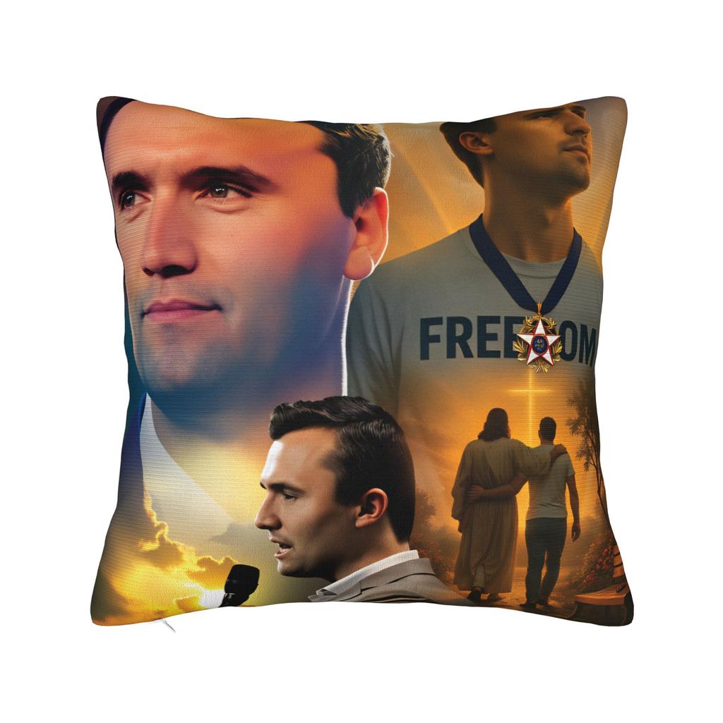 Charlie Kirk Angelic Advocate Charlie'S Home Pillow Case Morden Pillow Cover Design Pillowcases For Couch Sofa Bedroom
