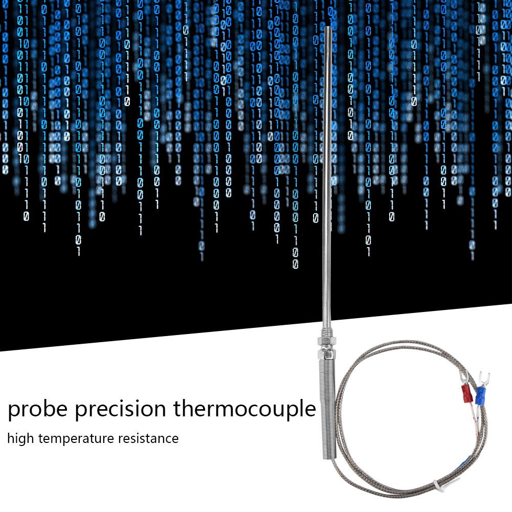 

Термопара типа K с резьбой M8, датчик температуры с зондом 200 мм, провод 0400 градусов Цельсия (1 м)