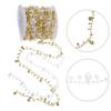 Crystal Decorative Strand Christmas Tree Beaded Sparkling 16.4ft Versatile Garland Hanging Party Decor Wedding Beads Holiday