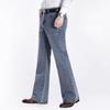 Men's Denim Flared Jeans Men's Mid Rise Stretch Light Blue Jeans