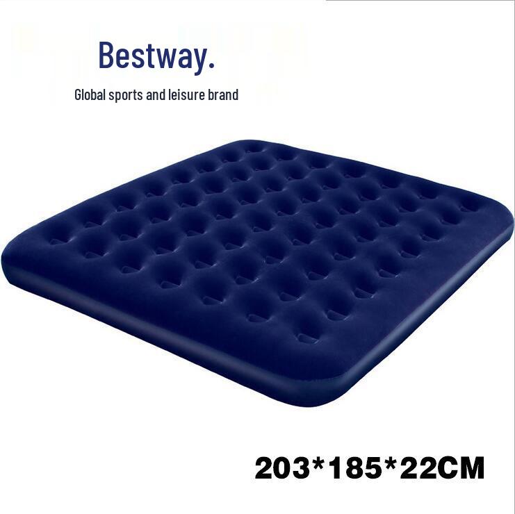 

Bestway 67004 Deep Blue Очень большой надувной матрас с флокированным покрытием, 1,8 м шириной, сотовая структура синий