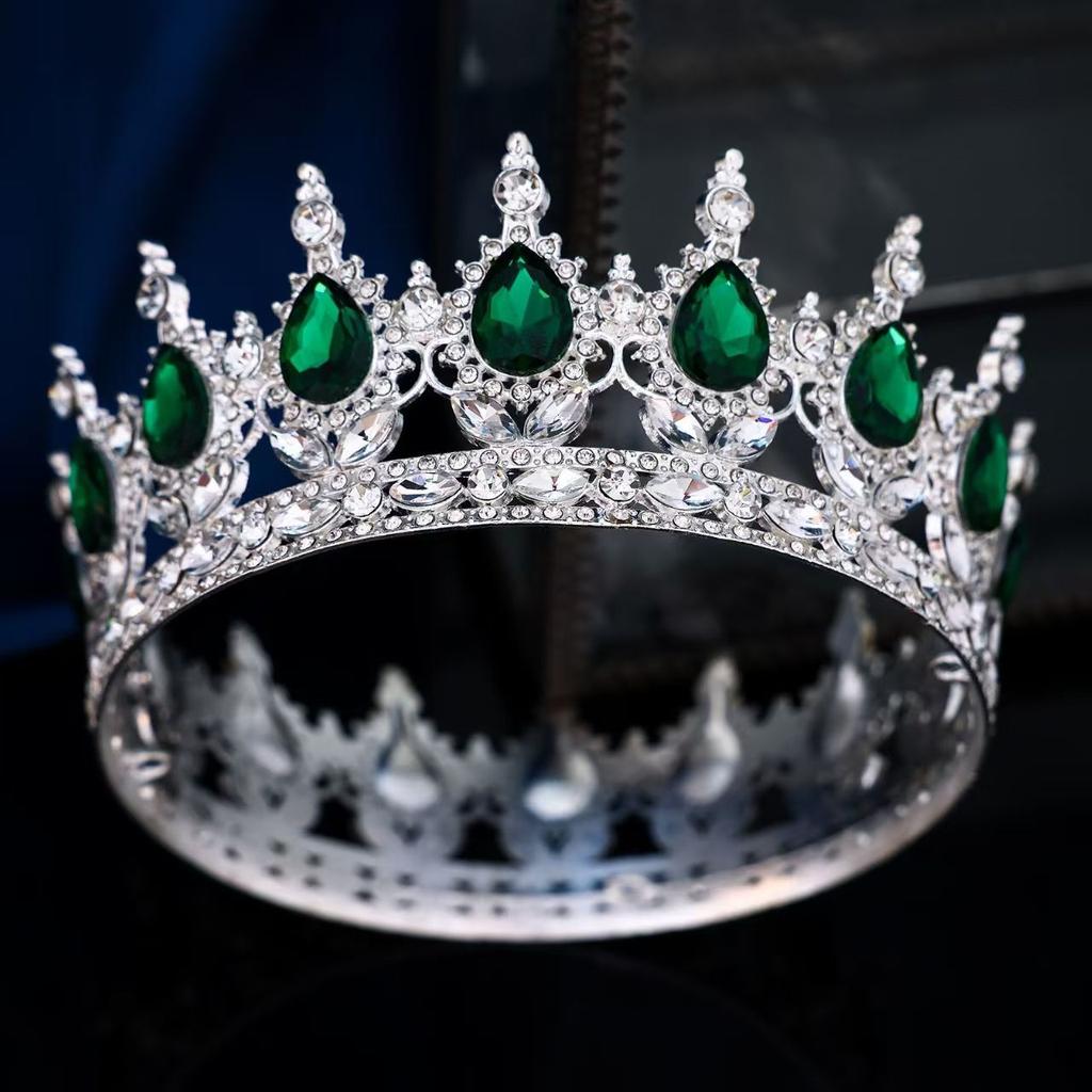 Queen Alloy Full Circle Crown Decoration Accessories Adult Wedding Hair Crown Children's Rhinestone Tiara Crown