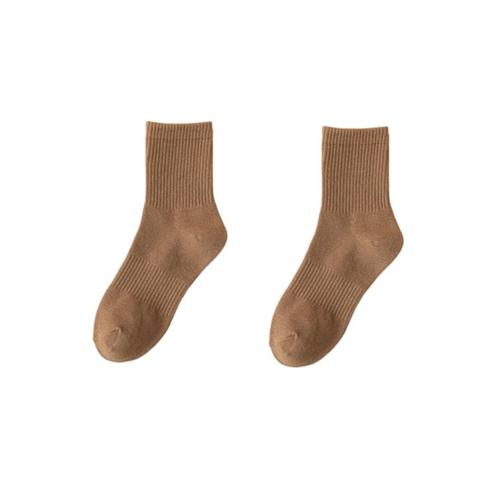 

Компрессионные длинные носки однотонные повседневные дышащие спортивные носки новые спортивные дезодорирующие носки коричневый