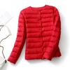 Down jacket women's light and short inner wear fashionable slim fit V collarless lightweight white duck down jacket