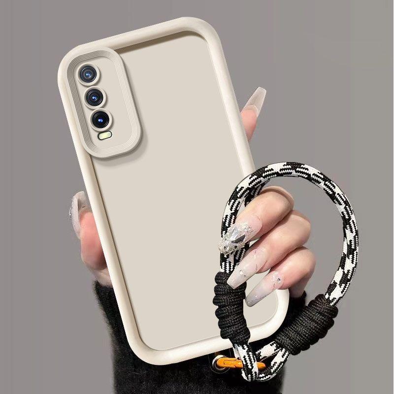 Für vivo Y20 Hülle vivo Y11S Y12S Y20A Y20S Y20i Y20T Y20G Handyhülle Web-Lanyard Hülle Hautgefühl Schutz Stoßfeste Hülle