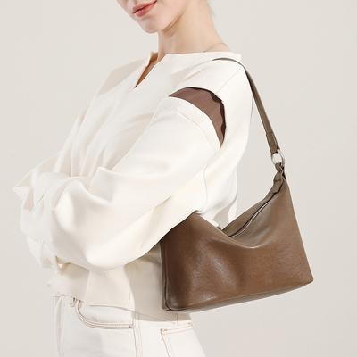 Vegetable Tanned Cowhide Vintage Underarm Classic Hobo Bag Season Versatile Shoulder Messenger Bag Bag