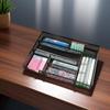 Metal Desktop Storage Basket Mesh Pen Organizer Storage Box Desk Drawer Organizer Tray  School