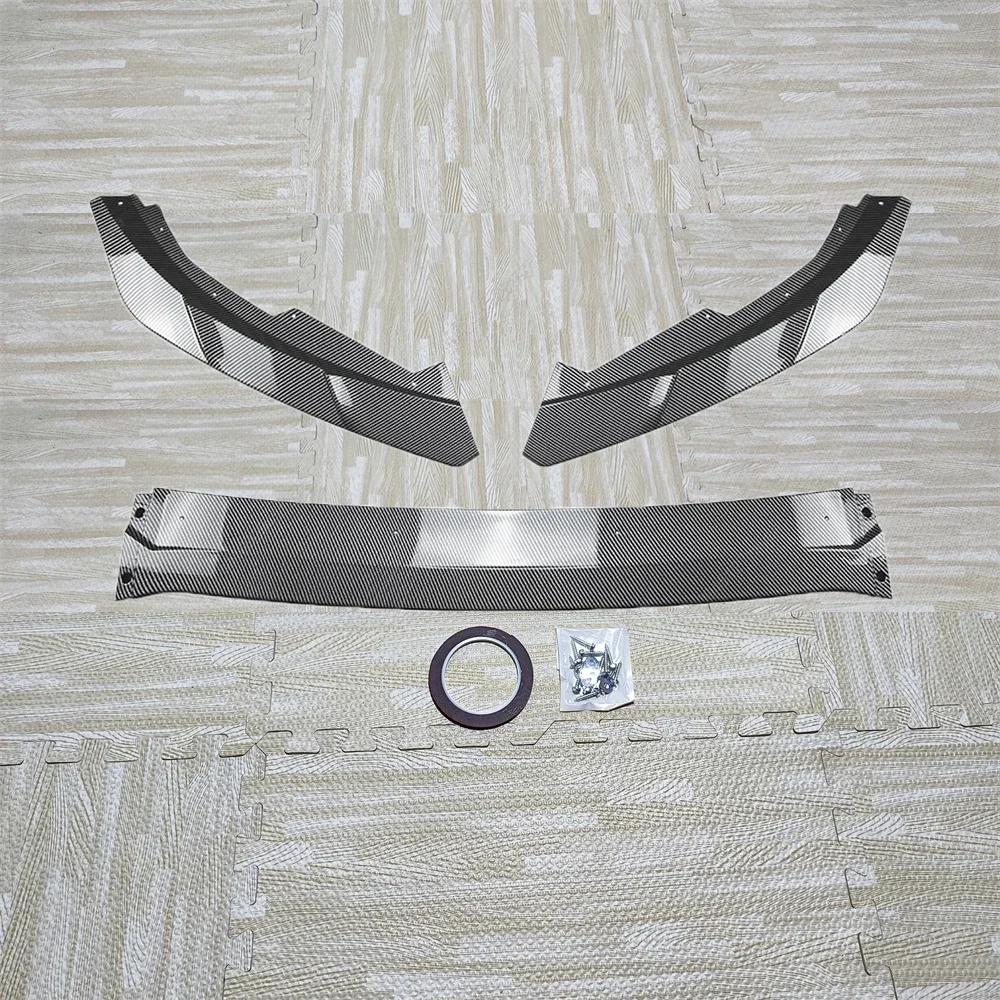 3PCS Car Front Bumper Lip Spoiler Splitter Diffuser For Ford Focus MK4 ST Line 2019-2025 Pre-LCI Bodykits Tuning Gloss Black ABS