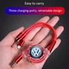 W161New 3 In 1 Micro USB Type C Charging Cable Multi Charger For Volkswagen RLine Golf GTI Passat Jetta Beetle B7 B5 Tiguan Scirocco