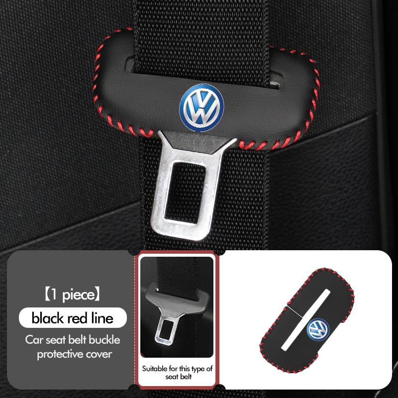 Valve Stems Caps Car Seat Belt Buckle Protector Scratch Resistant Accessories For Volkswagen VW Golf 4 5 6 7 Polo Jetta Sagitar LB0