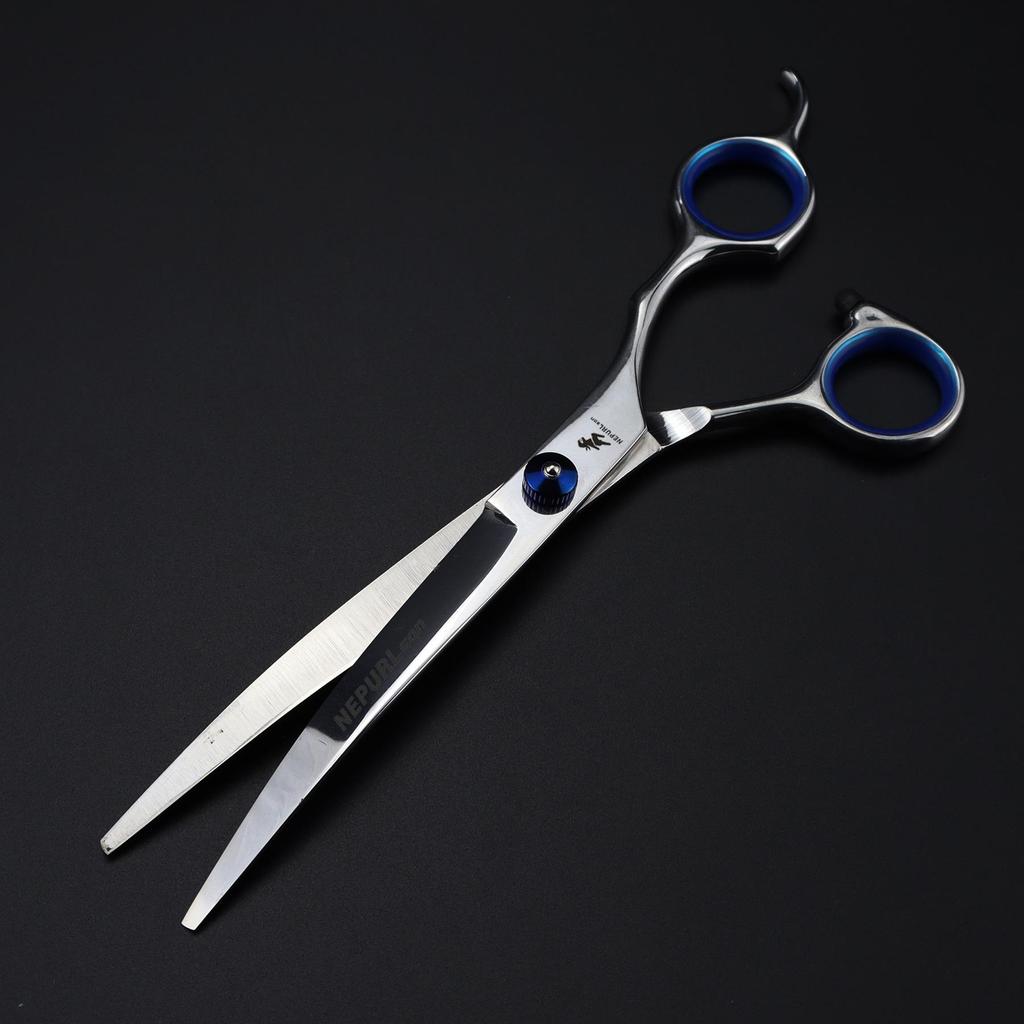 Naipusen 7-inch Pet Grooming Scissors Set: 4-Piece Straight Shears