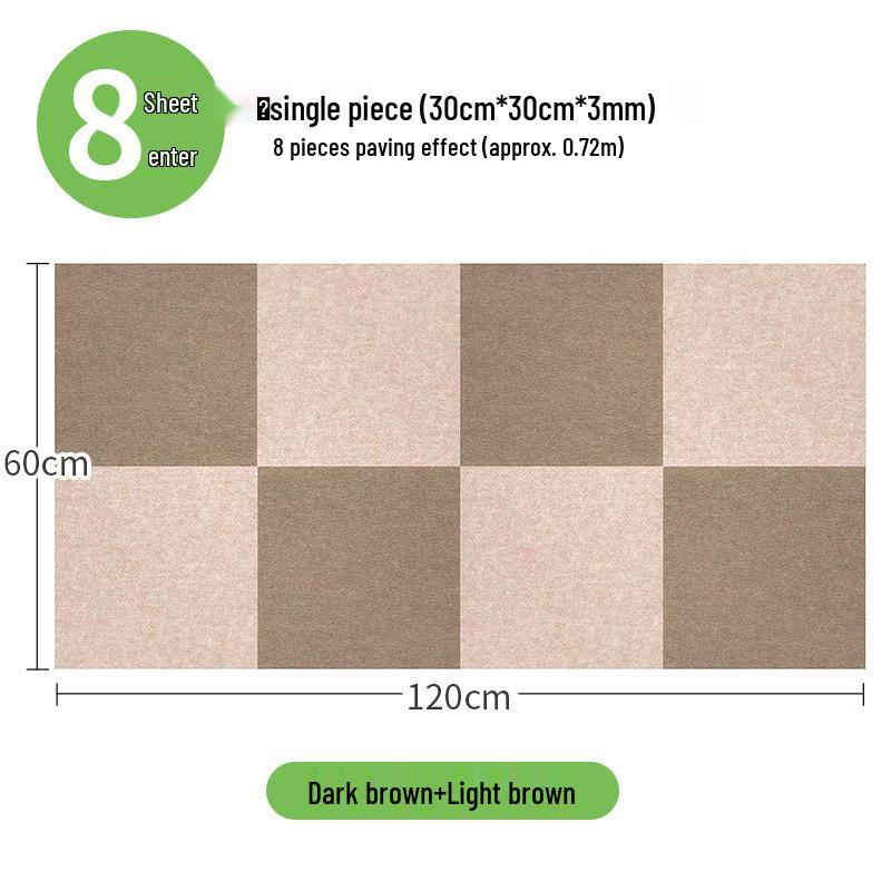 

Japanese Splicing Floor Mat - Non-slip Bathroom, Kitchen, or Pet Use 30cm x 30cm x 3mm