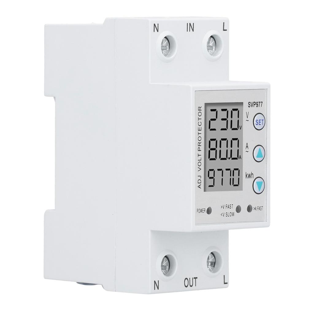 Monitoring Protector Adjustable Voltage Power Current Display Protection Device 230VAC 50 60Hz