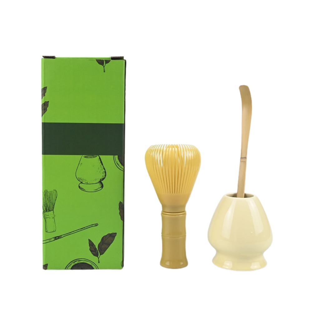 

Resin Matcha Stirring Brush Smooth Matcha Whisk Set Tranditional Japanese Matcha Tea Set Gift Box світло-жовтого кольору