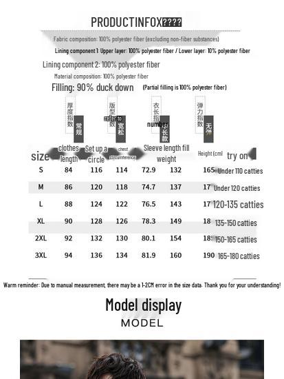 Men's Winter Mid-Length Workwear Down Jacket