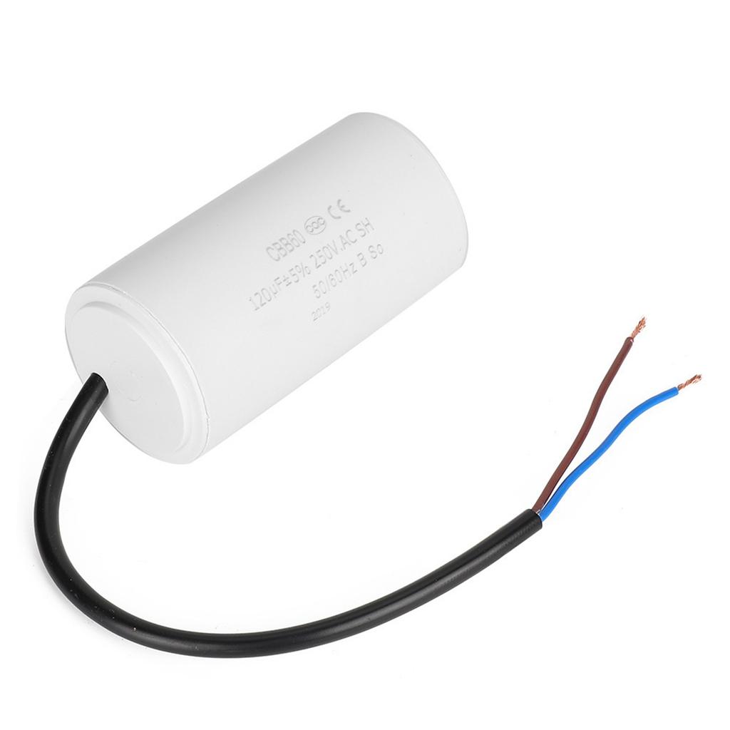 CBB60 Capacitor CBB60 Run Capacitor with Wire  250V AC 120uF 50/60Hz for Motor Air Compressor Motor Capacitor Run Capacitor