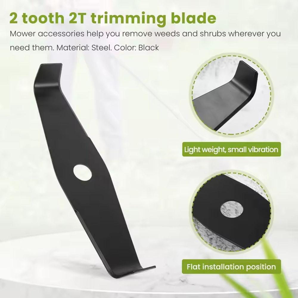 9-inch 2-tooth 2T Lawn Mower Blade, Bite Blade, Lawn Mower, Garden Lawn Cutting Blade, Garden Tool Accessories