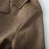 Womens Windbreaker Coat With Tie Waist Double-Breasted Front Mid-Length Street Style Trench
