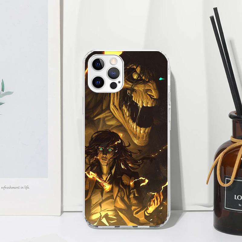 Attack-Titan Eren Phone Case For Iphone 17 Air 16 15 Plus 16E 14 Pro Max 13 Mini 12 11 7 8 SE Fundas Soft Back Cover 17 Air 16 1