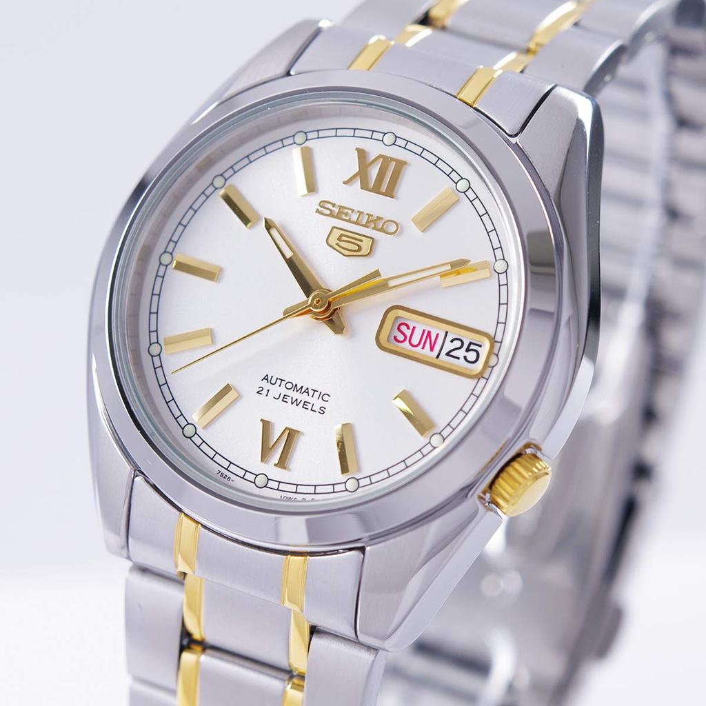 SEIKO 5 Watch Automatic Two Tone Stainless Steel Off White Dial SNKL57K1 [Seiko] Men's [Item]