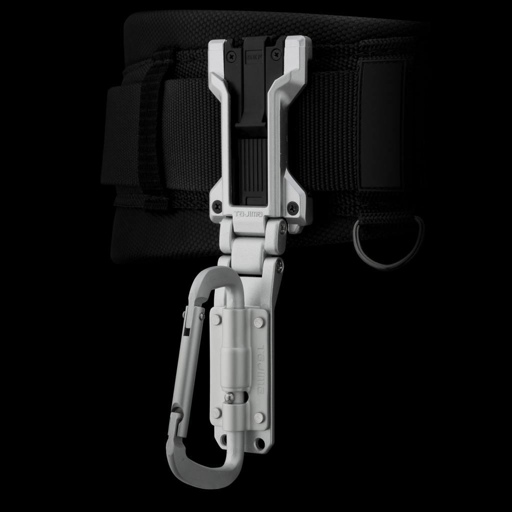 Tajima Safe System Custom Safe Holder Aluminum Tool Holder with Slim Carabiner Folding Model Flexible upper and lower tiers for custom Lower tier tool