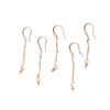10pcs DIY Accessories 14K Gold Micro-inlaid Ear Hook Earline Empty Holder, Simple Long Handmade Earring Holder Work In Progress Jewelry