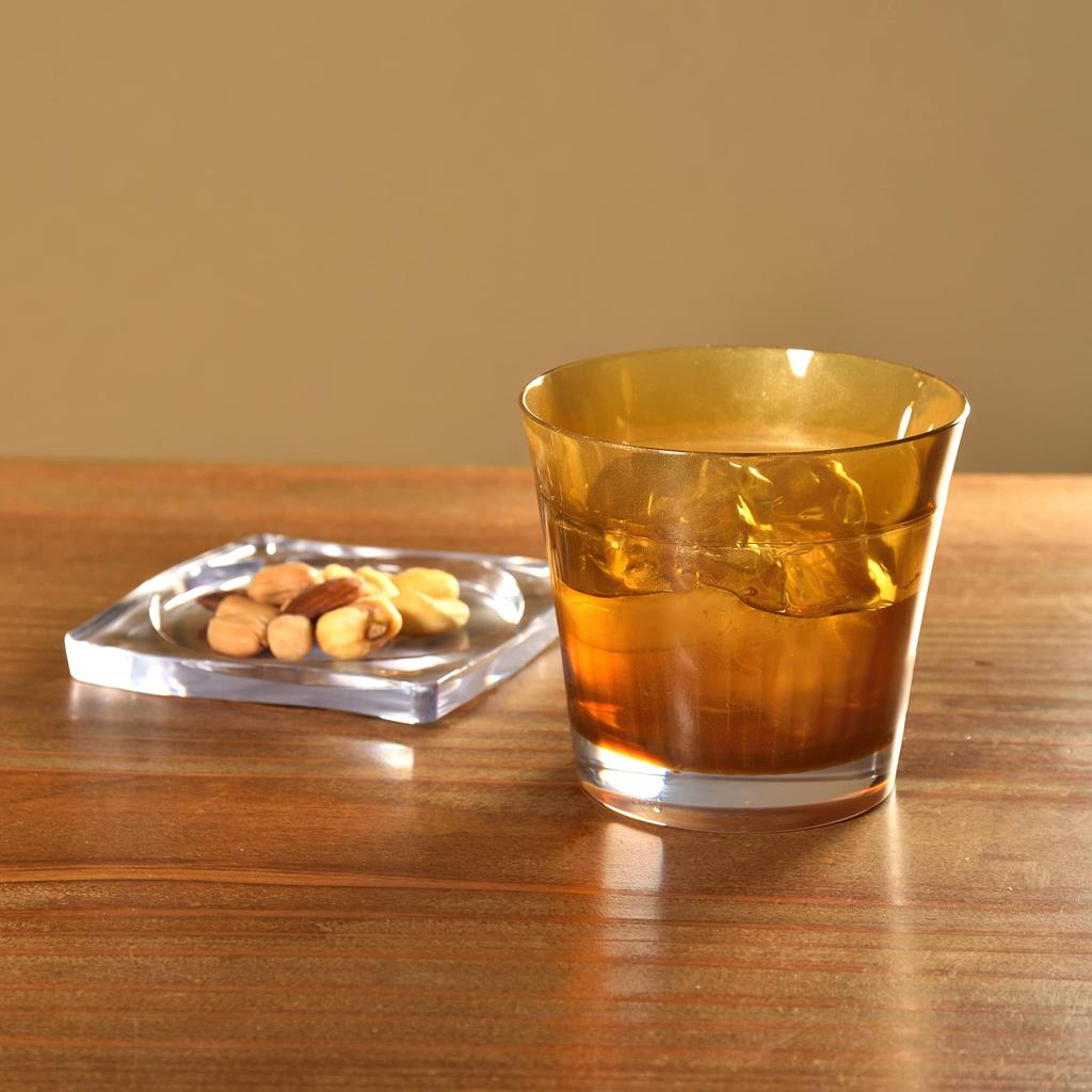 Plakira Rocks Glass CupTumbler, Clear, 280ml, Dishwasher and Microwave Safe, Heat Resistant To 100°C, Shatter Resistant, Child-Friendly, Glamping,