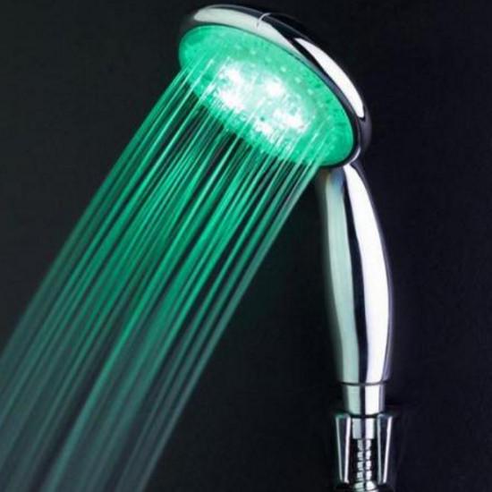 Buy Automatic Color Changing Lighted 7 Color LED Shower Head Waterfall ...