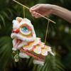 Luminous Handheld Lion Dance Lantern Ancient Chinese Traditional Festival Lantern Handmade Flexible Body