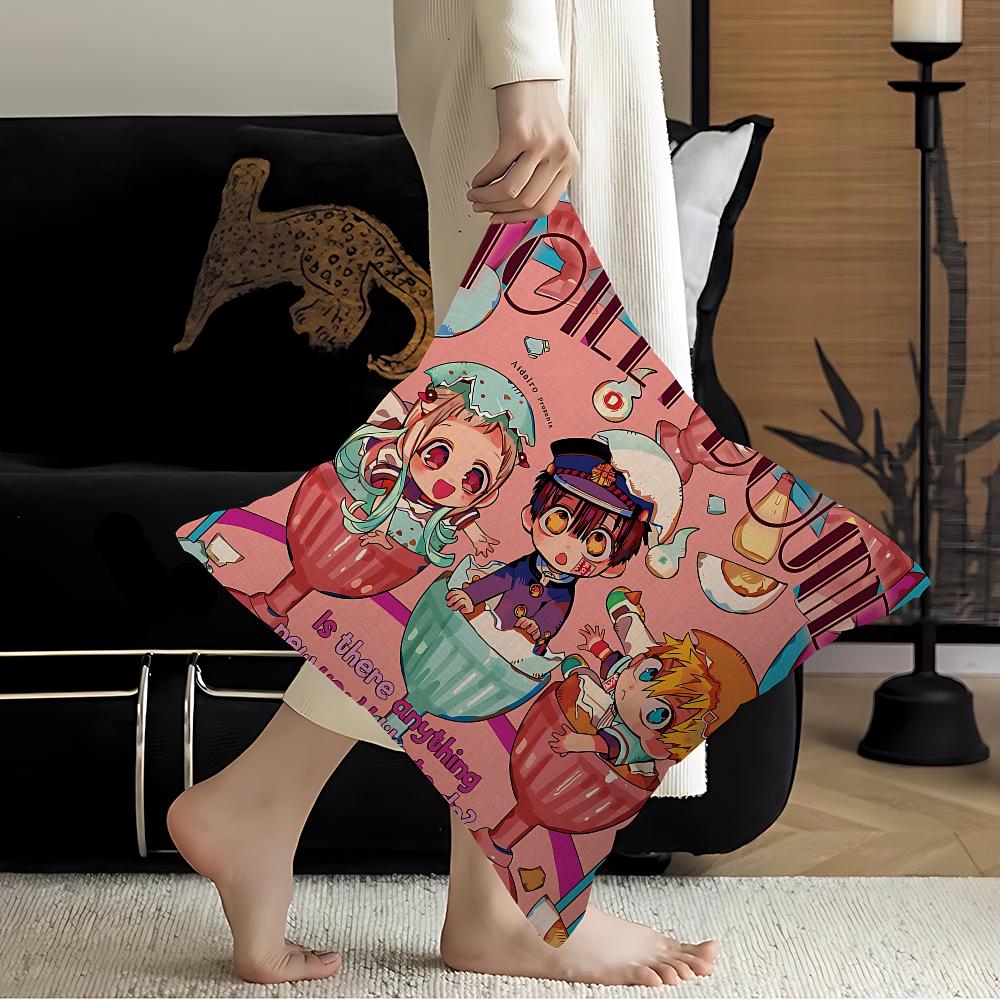 Anime Toilet Bound Hanako Kun Cushion Cover Inches Farmhouse Decor Home Throw Pillow Covers For Couch Decorations