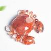 Resin Crab Figurine With Natural Crystal Material For Gift And Home Decor