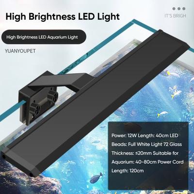 Nové 5W/7W/9W/12W LED světlo do akvária, ultratenké LED světlo do akvária, vodní světlo do akvária