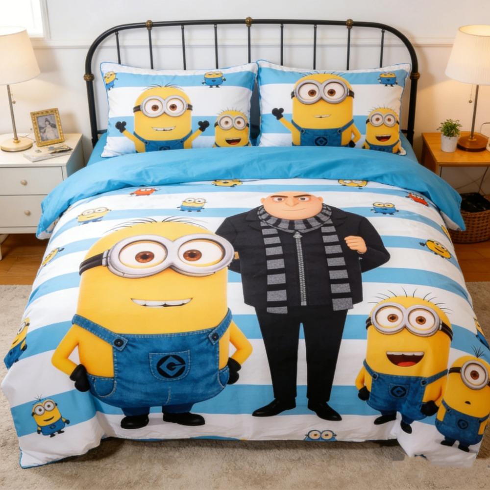 Yellow people Duvet Cover pillowcase Bedding Bedroom Decoration Children Gift adult Single Double bed Large SizeZip Duvet Cover