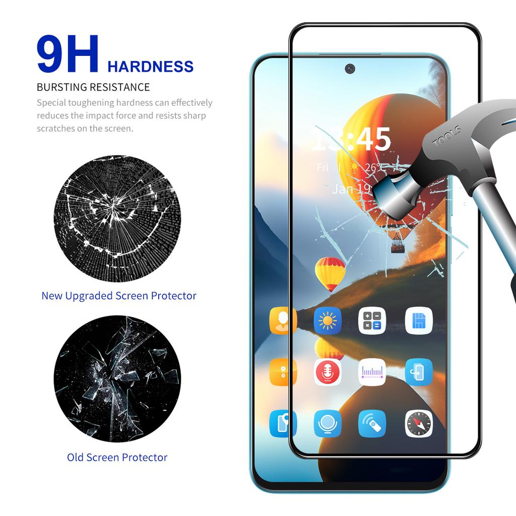 ENKAY HAT PRINCE 5Pcs For Xiaomi Redmi K70 Ultra Screen Protector 0.26mm Silk Printing High Aluminium-Silicon Glass Film