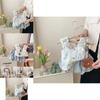 Cute Sweetheart Blue Floral Sleeveless Top And Short Pants Baby Girl Set